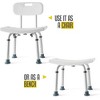 Shower Chair  - Includes Back Scrubber & Additional Sponge - Anti Slip for Safety, with 8 Adjustable Heights Portable - MedicalKingUsa - 3 of 4