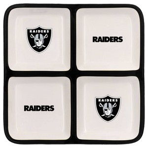 NFL Las Vegas Raiders 4-Section Square Tray - 1 of 2