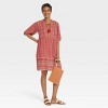 Women's Flutter Elbow Sleeve A-Line Dress with Tassels - Knox Rose™ - image 3 of 3