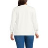 Lands' End Women's Lightweight Jersey Long Sleeve Button Front Pintuck Top - 2 of 4