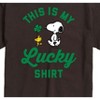 Men's - Peanuts - Snoopy and Woodstock Lucky Shirt St Patrick's Day Short Sleeve Graphic T-Shirt - 2 of 4