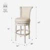 Maven Lane Pullman Swivel Bar Height Stool with Fabric 31" - 2 of 4