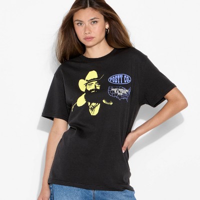 Women's Post Malone Tour Short Sleeve Graphic T-Shirt - Black