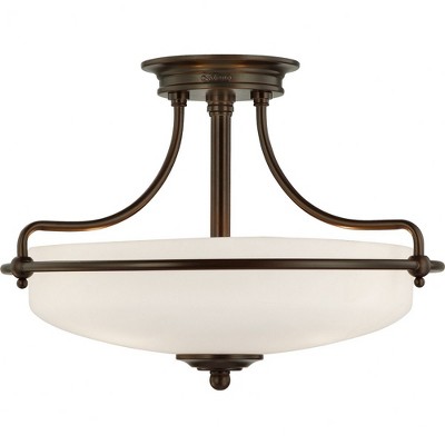 Quoizel Lighting Griffin 3 - Light Semi-Flush Mount in  Palladian Bronze