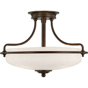 Quoizel Lighting Griffin 3 - Light Semi-Flush Mount in  Palladian Bronze - 1 of 3