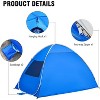 Boersma Pop Up Beach Tent – UPF 50+ sun shelter for 4. Quick setup, portable cabana for beach days, picnics, and outdoor shade protection. - 4 of 4
