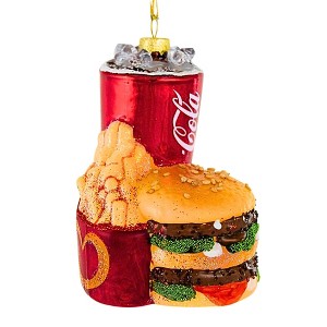 Cody Foster 4.0 Inch Fast Food Burger Christmas Tree Ornament , Christmas Decor Fries Drink Restaurant (1PC) - 1 of 4