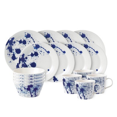 1815 Pacific Dinnerware Set Blue Splash, 16 Piece Set
