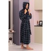 ADR Men's Robe, Plush Fleece Hooded Bathrobe Man, Long Warm Cozy Bath Robe Man - 4 of 4