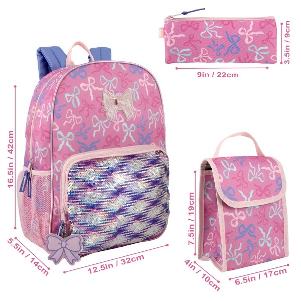 Mochila escolar Trail maker de 16.5 pulgadas para niños y niñas, set de 6 en 1 3
