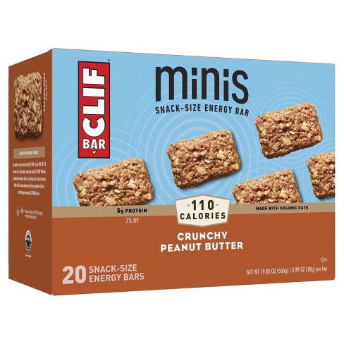 Clif Bar Crunchy Peanut Butter Energy Bar Minis - 20ct : Target