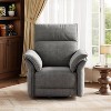 Power Recliner Chair, Swivel Glider Rocker with Charging Port,Curved Armrests & Padded Backrest,Upholstered Nursery Reclining Sofa Chair - 3 of 4