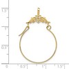 Black Bow Jewelry 14k Yellow Gold Dolphin Charm Holder Pendant - 3 of 4