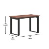 Emma and Oliver 48x24 Dining or Gaming Table with Double Sided Laminate Table Top and Heavy Duty U-Frame Steel Base - 4 of 4