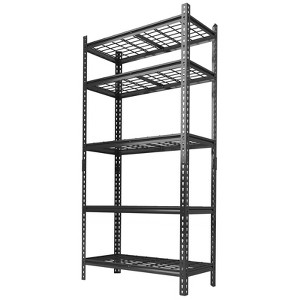 Garage Shelving 2200 LBS Storage Shelves Adjustable Metal Shelving Unit Heavy Duty 5 Tier Metal Shelves for Garage Kitchen Pantry - 1 of 4