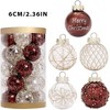 25 Pcs Christmas Ball Ornaments, 2.36 Inch Clear Christmas Tree Decorations, Shatterproof Xmas Tree Halling Balls Ornaments for Christmas Tree - 4 of 4