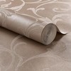 Baroque Bead Champagne Beige Neutral Scroll Paste the Wall Wallpaper - 3 of 4