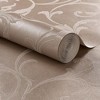 Baroque Bead Champagne Beige Neutral Scroll Paste the Wall Wallpaper - image 3 of 4