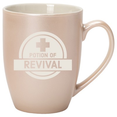 100 North Magic Potion 10 Ounce White and Precious Pearl Metallic Finish, Comfortably Fits Your Hands, New Bone China Coffee Tea Cup Mug, Potion of