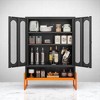 Double-Sided Mesh Shoe Cabinet , Movable Double-Layer Partitions,Hollow Base & Moisture-Proof Design, Freestanding Storage - 4 of 4