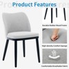 Dining Chairs Set of 2,Upholstered Velvet Dining Room Side Chairs, Chair for Dining Table with Padded Seat and Wood Legs-Modern Dining Chairs - 3 of 4