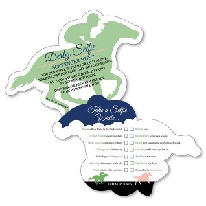 Big Dot of Happiness Kentucky Horse Derby - Selfie Scavenger Hunt - Horse Race Party Game - Set of 12 - 1 of 4