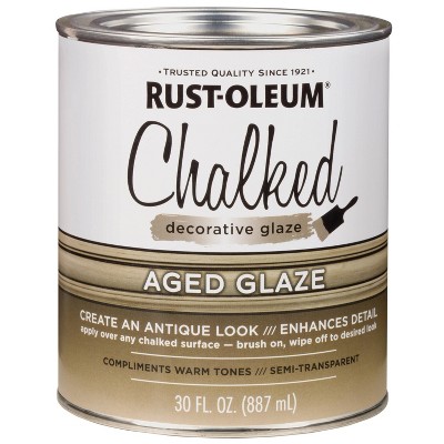 Rust-Oleum 2pk Chalked Paint Quart Aged Glaze