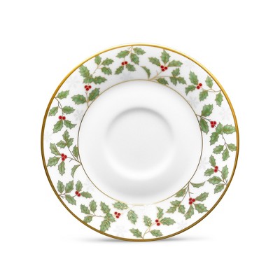 Noritake Holly and Berry Gold Saucer