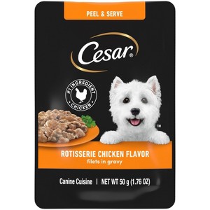 Cesar Pouch Rotisserie Chicken Flavor Wet Dog Food - 1.76oz - 1 of 4