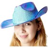 Zodaca Purple Holographic Metallic Space Cowboy Hat Party Favors Halloween Costume - 3 of 4