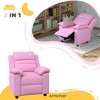 PU Leather Reclining Toddler Chair with Armrest, Footrest and Headrest - 4 of 4