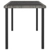 vidaXL Outdoor Dining Table Garden Porch Patio Table with Glass Top PE Rattan - 3 of 4