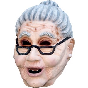 Ghoulish Womens Old Lady Grandma Costume Mask - 14 in. - Pink - 1 of 1