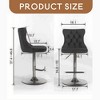 Leovsnove Bar Stools Set of 2 Swivel Barstools Velvet Upholstered Counter Stools with Tufted Backs Adjustable Counter Height Bar Stools - 4 of 4
