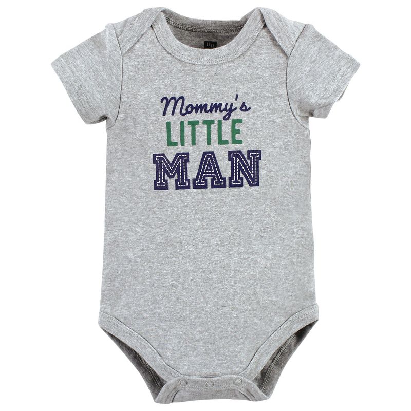 Hudson Baby Infant Boy Cotton Bodysuits, Love Mom, 5 of 6