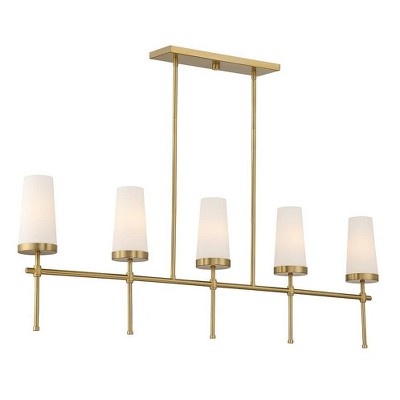 Savoy House Haynes 5 - Light Chandelier in  Warm Brass