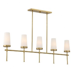 Savoy House Haynes 5 - Light Chandelier in  Warm Brass - 1 of 3