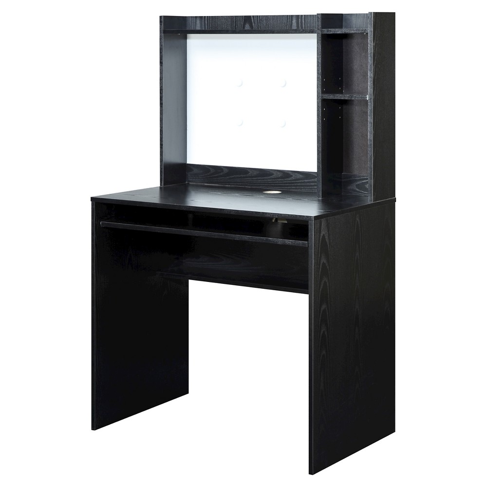 Photos - Office Desk Designs2Go Student Desk with Magnetic Bulletin Board and Shelves Black - B