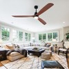 TOBILI Hot sales 72 Inch Modern Black Ceiling Fan With Light 3 Solid Wood Blades - 2 of 4