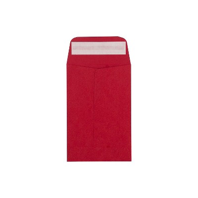 LUX #4 Coin Envelopes (3 x 4 1/2) - Ruby Red 1000/Pack 80lb. Ruby Red (LUX-4CO-18-1000)