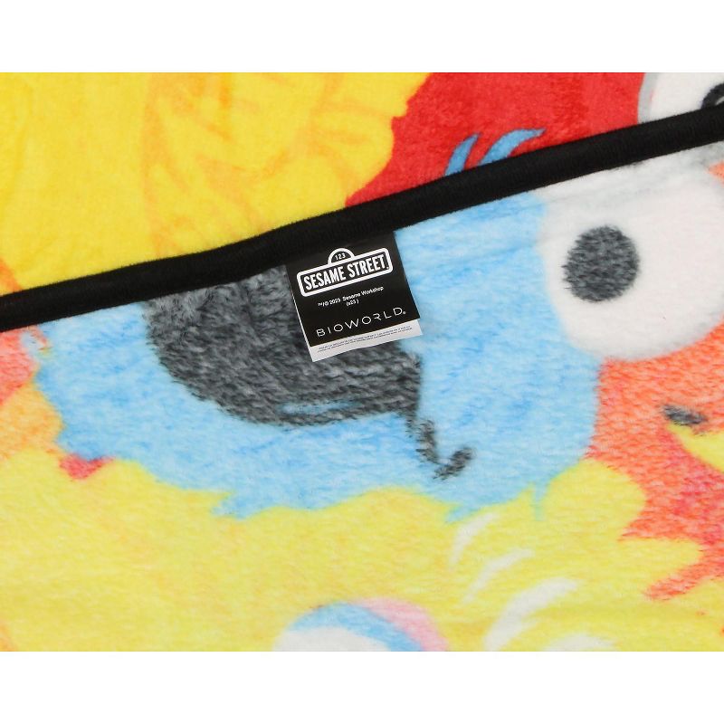 Sesame Street Character Collage Cute Plush Fuzzy Soft Throw Blanket Multicoloured, 2 of 4