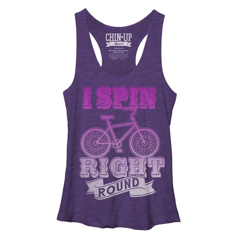 Women's CHIN UP Spin Right Round Racerback Tank Top, 1 of 4