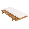 NicBex Acacia Wood Patio Chaise Lounge Set with 4" Thick Water-Resistant Cushions, Space Saving Design for Beach, Pool, Garden, Cream,Teak - 4 of 4
