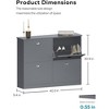 QingMoon Hidden Shoe Cabinet, Wood Slim Narrow Shoe Rack with 4 Flip Drawers and Adjustable Shelves for Entryway, Foyer and Hallway - 4 of 4