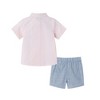 Andy & Evan  Infant Pink Striped Oxford and Bowtie Shorts Set - 2 of 4