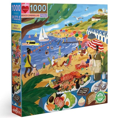 eeBoo Piece and Love Beach Umbrellas 1000 piece Jigsaw Puzzle