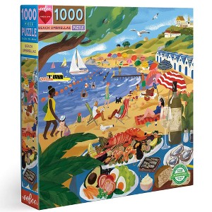 eeBoo Piece and Love Beach Umbrellas 1000 piece Jigsaw Puzzle - 1 of 4