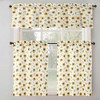 RT Designer's Collection Tribeca Sunflower Printed Slub 3 Pieces Kitchen Curtain Set With 1 Valance 52" x 18" and 2 Tiers 26" x 36" Each Multi Color - image 2 of 4