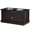 PawHut Large Elevated Dog Bowls with Storage Drawer Containing 11L Capacity, Raised Dog Bowl Stand Pet Food Bowl Dog Feeding Station - 4 of 4