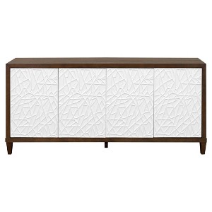 Modern Slender Wood Console: Enclosed Storage, Cable Management - Martin Furniture - 1 of 4